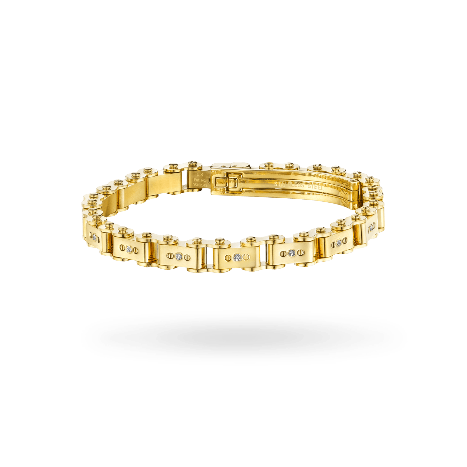 Diamond Gold 6MM Bicycle Bracelet Bracelets IceLink-ES   